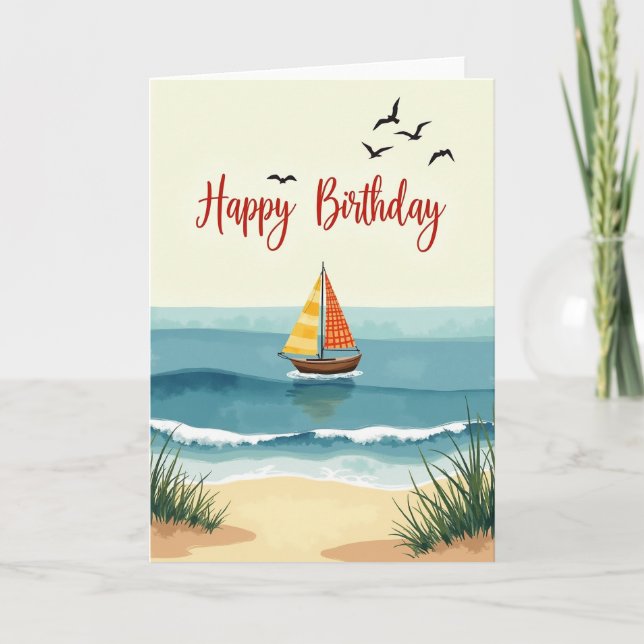 Coastal Birthday Card (Front)