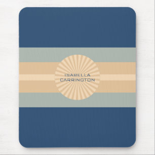 Coastal Bliss-Stripes-Blue Yellow Green- Mouse Pad