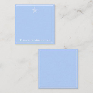 Coastal Blue and White Starfish Personalised Card