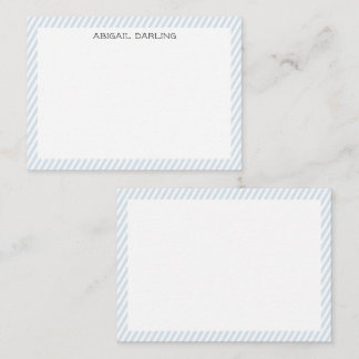 Coastal Blue and White Stripe Nautical Card