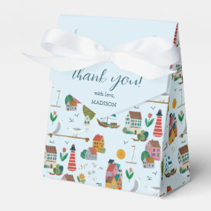 Coastal Blue Baby Shower Thank you Favour Box