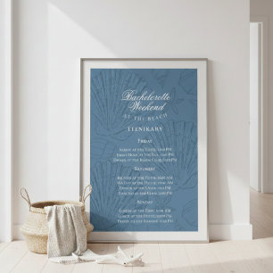 Coastal Blue Bachelorette Itinerary Poster