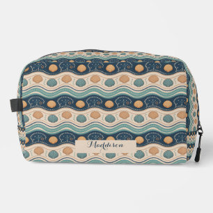 Coastal Blue Beige Seashell Makeup Bag/Sew Bag