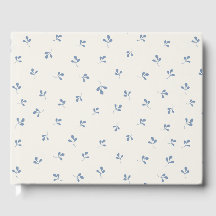 Coastal Blue Botanical Toss Pattern