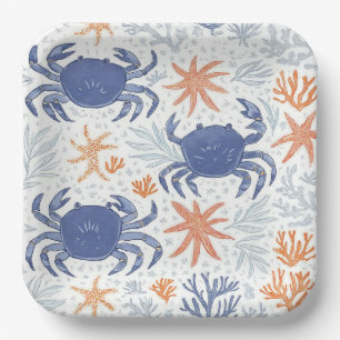 Coastal Blue Crab Boil  Paper Plate