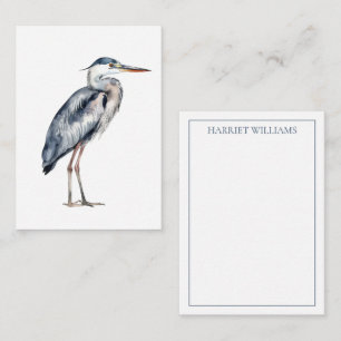 Coastal Blue Heron Bird Card