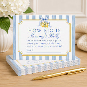Coastal Blue Lemon How Big Is Mummy's Belly Card