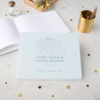 Coastal Blue Nautical Hand Drawn Seashell Wedding