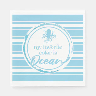 Coastal Blue Octopus Napkin