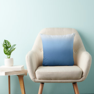 Coastal blue ombre cushion