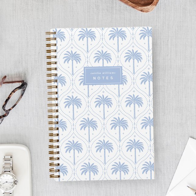 Coastal Blue | Palm Trellis Personalised Notebook (Creator Uploaded)