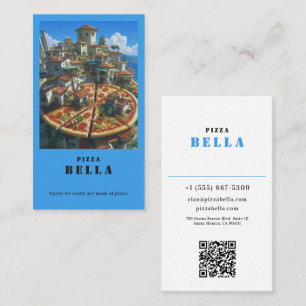 Coastal Blue - Rustic Italian Pizza Bella Shop Business Card