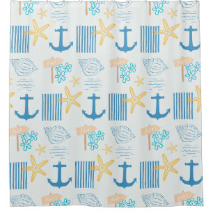 Coastal Blue Shower Curtain