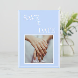 Coastal Blue Wedding Save the Date – Elegant Invitation