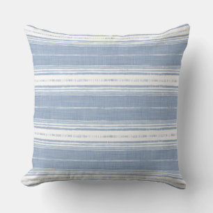 Coastal Blue & White Striped Cushion