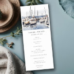 Coastal Boats at Harbour Seascape Wedding Program<br><div class="desc">Coastal Boats at Harbour Seascape Theme Collection.- it's an elegant script watercolor Illustration of pastel Harbour Side Boats ,  perfect for your harbour destination wedding & parties. It’s very easy to customise,  with your personal details. If you need any other matching product or customisation,  kindly message via Zazzle.</div>