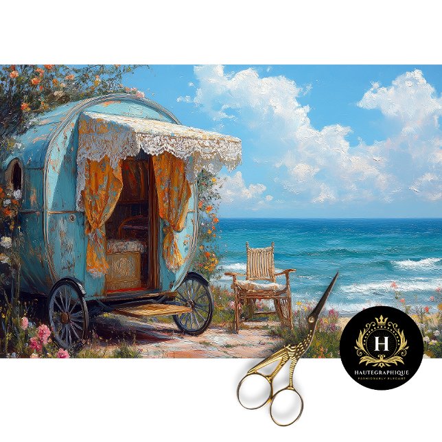 Coastal Bohemian Gypsy Caravan Decoupage  Tissue Paper (Creator Uploaded)