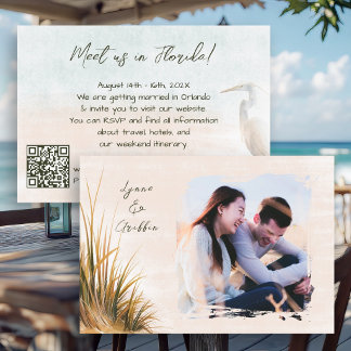 Coastal Boho Wedding All in One Save The Date