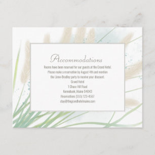 Coastal Botanical Wedding Enclosure Cards