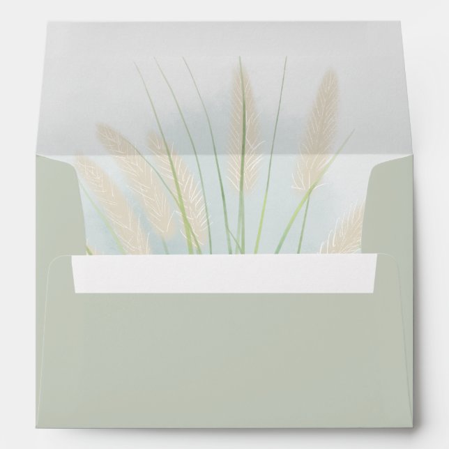 Coastal Botanical Wedding Envelope (Back (Bottom))