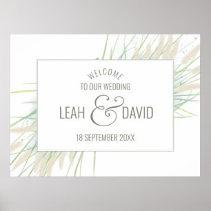 Coastal Botanical Wedding Poster