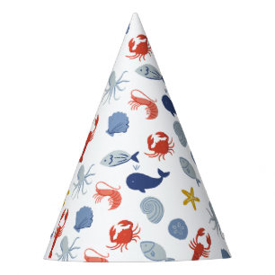 Coastal Boys Birthday Party Hat