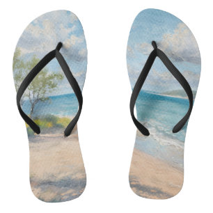Coastal Breeze Fine Art Beach Print Thongs