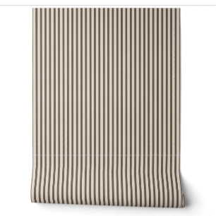 Coastal Breeze Fine Ticking Stripes Taupe Wallpaper