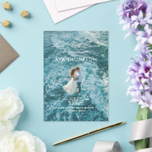Coastal bridal shower Acrylic Invitation