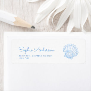 Coastal Bridal Shower Address Return Address Label