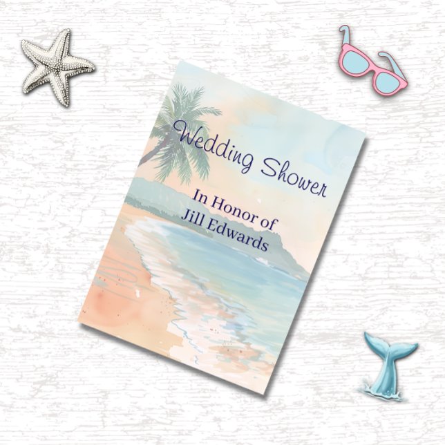 Coastal Bridal Shower Beach Invitation  (Creator Uploaded)