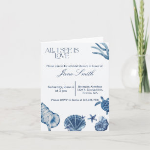 Coastal bridal shower invitation Theme 