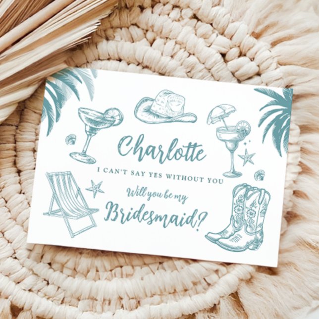 Coastal Bridesmaid Proposal Card (Creator Uploaded)