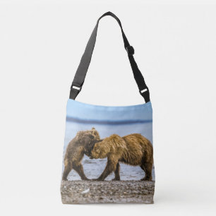 Coastal brown bears crossbody bag