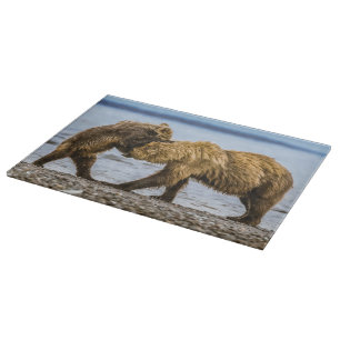 Coastal brown bears cutting board
