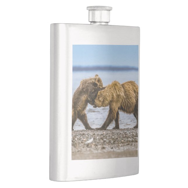 Coastal brown bears hip flask (Right)