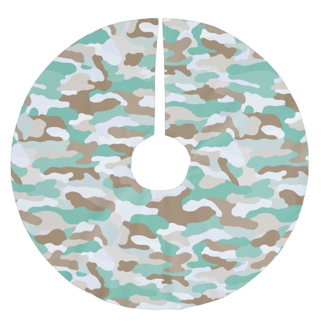 Coastal Camouflage Brushed Polyester Tree Skirt (Front)