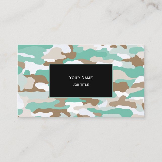 Coastal Camouflage Business Card (Front)