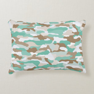 Coastal Camouflage Decorative Cushion