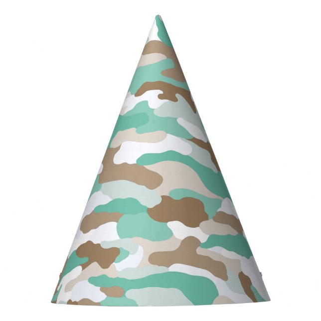 Coastal Camouflage Party Hat (Front)