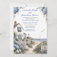 Coastal Cape Cod Hydrangea Cottage Wedding
