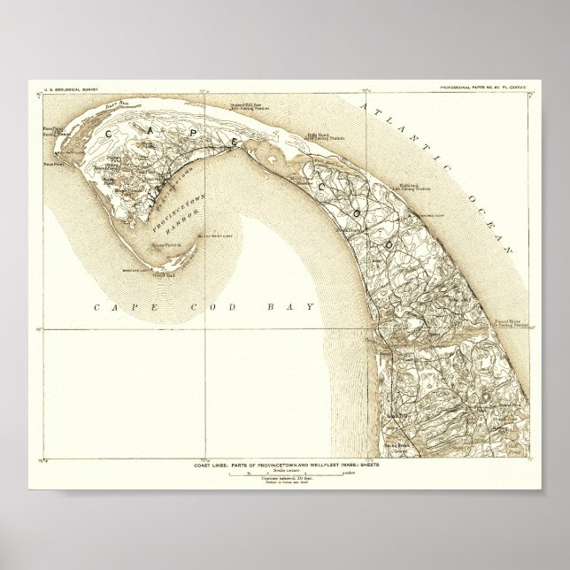 Coastal Cape Cod, Provincetown, Outer Cape 10:8 Poster (Front)