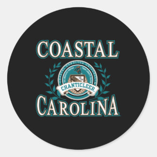 Coastal Carolina Chanticleers Laurels Classic Round Sticker