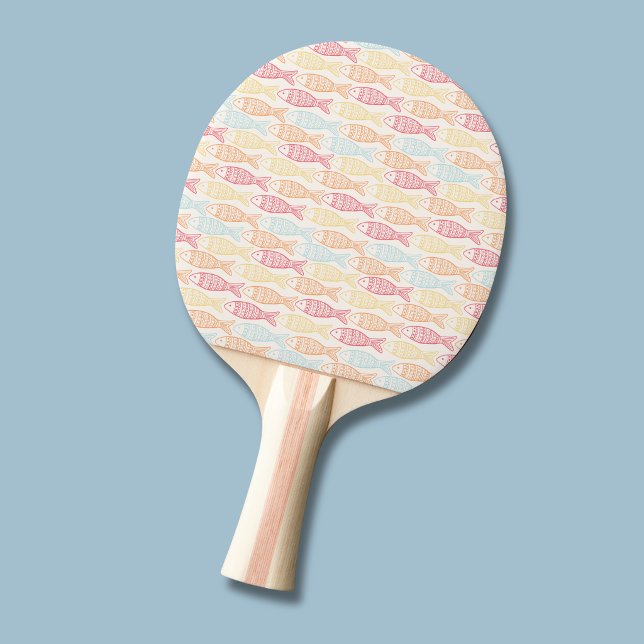 Coastal Catch fish pattern Ping Pong Paddle (Coastal catch pig pong paddle)