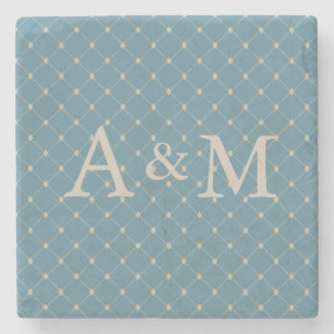 Coastal Charm Monogram Stone Coaster
