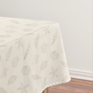 Coastal Charm Sandy Taupe Tablecloth