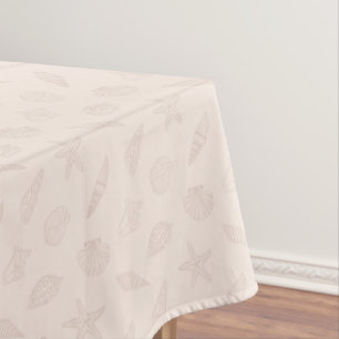 Coastal Charm Shell Pink Tablecloth