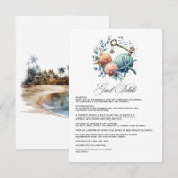 Coastal Chic Beach Wedding Guest Details