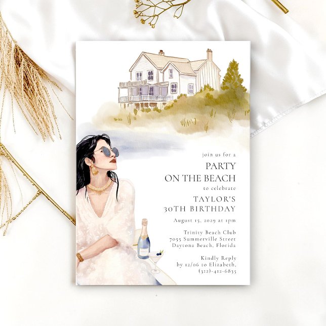 Coastal Chic Birthday Beach Party Invitation (Creator Uploaded)