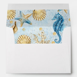 Coastal Chic   Modern Coral Reef Envelope